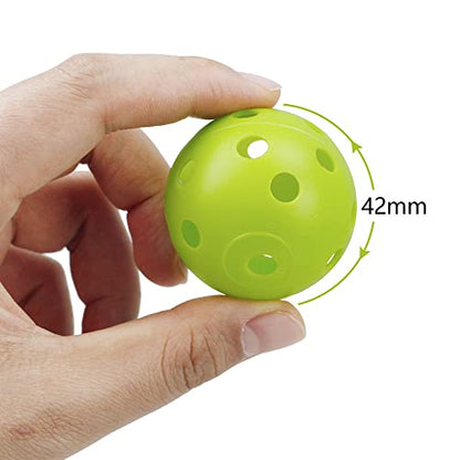 100 Pack Practice Golf Balls Airflow Hollow Plastic Golf Balls Practice Trainingor Driving Range, Swing Practice, Home Pool Balls