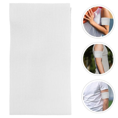 POPETPOP Adjustable White Captain Armband 4-Pack for Soccer Football Basketball Team Sports Elastic Blank DIY Player Bands 17.71X2.75In