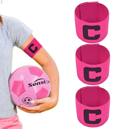 Senston Soccer Ball Captains Armbands for Adult and Youth 3Pcs - color: Pink