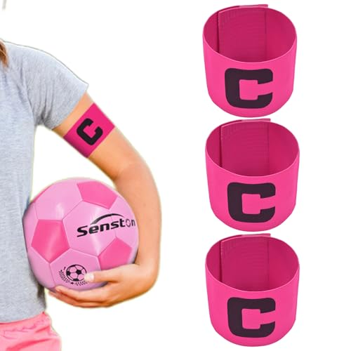 Senston Soccer Ball Captains Armbands for Adult and Youth 3Pcs - color: Pink