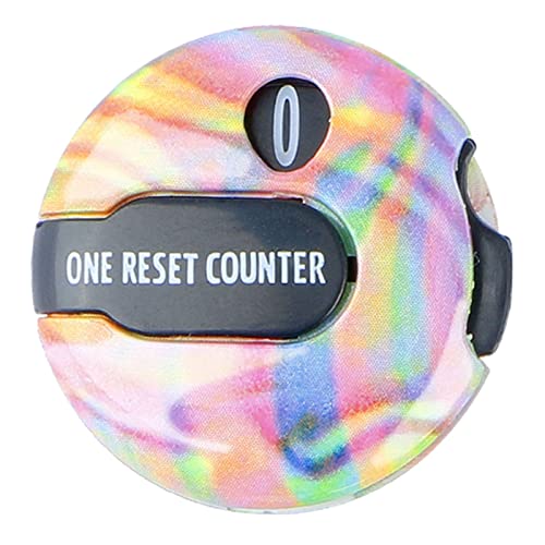 Golf Score Counter Strokes 1 Touch Reset Up to 12 Shots Small Attachment Counters Clickers Clip to Golfers Glove Bag Hat Simple Attachment Scorekeeper - color: Rainbow