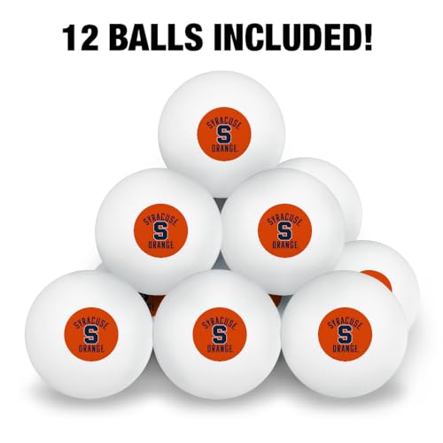 GRAPHICS & MORE College Officially Licensed Mascot Table Tennis Ping Pong Ball 12 Pack with Storage Bag