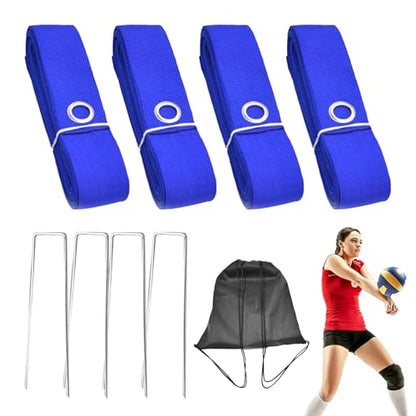 Coastal Game Lines – Portable Volleyball Marking, Outdoor Sports Kit | Easy Setup Net Boundaries, Beach Court Accessories for Lawn Backyard Activities During Summer Family Gatherings