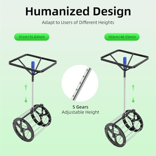 Tennis Ball Hopper, Tennis Ball Collector with Large 80-Ball Capacity, Adjustable Height Tennis Ball Picker Upper for Coaches & Players, Durable Steel Tennis Ball Basket for Court Training