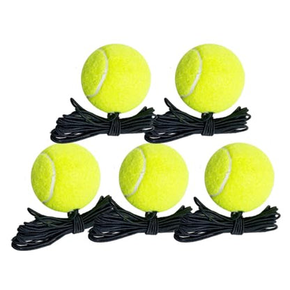 5Pcs Tennis Balls Beginner Training with Elastic String Rebounds Practice Tool Easy to Use and Tennis Trainer Replacement Tool