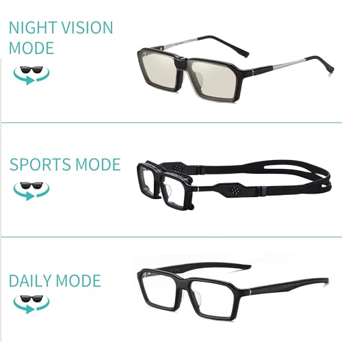 SooGree Sport Glasses for Men Women Basketball Football Sport Goggles Anti Fog Shock Collision Wearable Glasses - color: G8088-blacl Frame