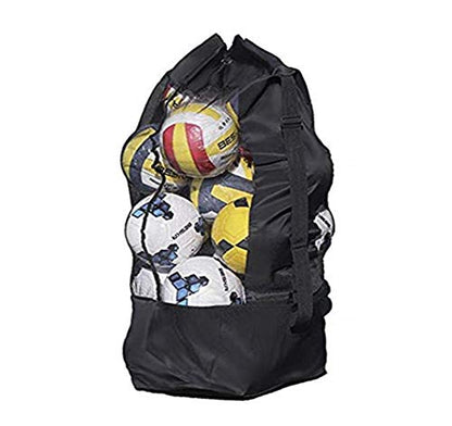 Extra Large Mesh Ball Bag Waterproof Equipment Duffel Bag Heavy Duty Net Ball Shoulder Bag Basketball Volleyball Soccer Rug Ball Football Carrying Bag Tote Storage Sack with Drawstring for 10-15 Balls - color: #1:49cm*130cm / 19" X 51"