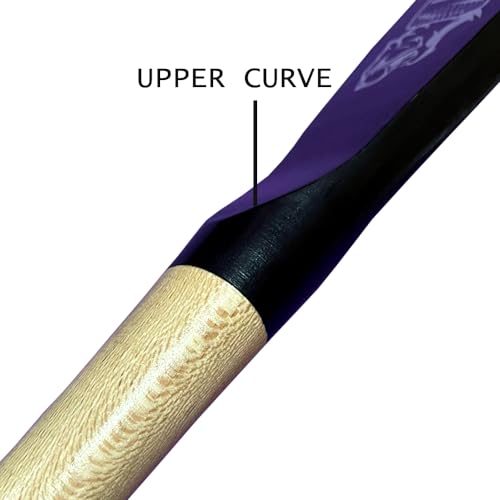 34" Pro Maple Flat Half Paddle Training Baseball & Softball Bat in Size: 34" / Weight: 25 oz/Flat: 3" for Adult & Professional Players in Natural Wood & Black Barrel by Player Sports Goods LLC