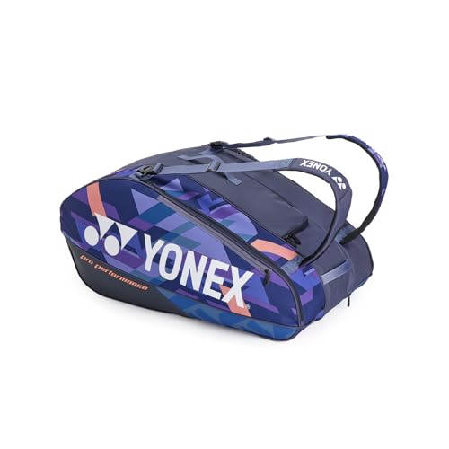Yonex Pro Racquet Bag 12, Multi-Compartment 12-Racket Tennis Gear Travel Pack, Backpack Carry Straps/Grab Handle (BA924212) - color: Midnight Navy
