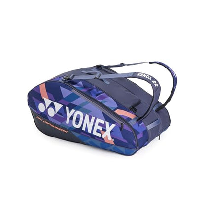 Yonex Pro Racquet Bag 12, Multi-Compartment 12-Racket Tennis Gear Travel Pack, Backpack Carry Straps/Grab Handle (BA924212) - color: Midnight Navy