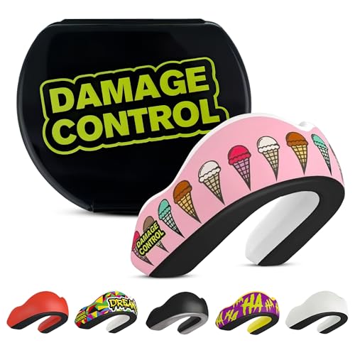 DAMAGE CONTROL Extreme Impact Mouth Guard – Sports Mouthguard for Boxing, MMA, BJJ, Hockey, Rugby, Lacrosse, & More – Mouthpiece for Teeth & Jaw Protection, for Youth & Adults (Adult, I Scream) - color: I Scream, size: Adult