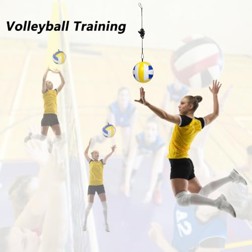 Volleyball Training Equipment Aid,Volleyball Spike Trainer,Suitable for Serving,Spike and Jump Training,Equipped with Elastic Ropes for Hanging and Practice Volley Ball.-One Ear