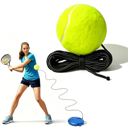 Solo Tennis Trainer Rebound Ball with String, 2026 New Portable Tennis Trainer Set for Self Practice, Tennis Training Equipment for Adults Kids Beginners with Elastic Balls - color: Ball*1