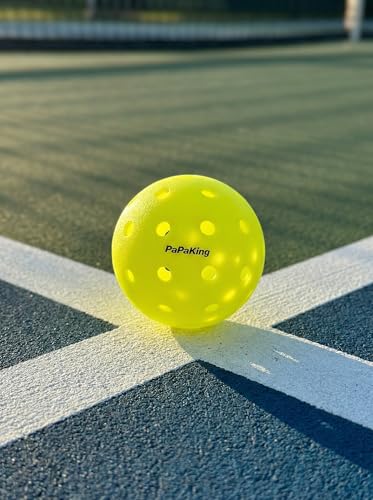 Premium Outdoor Pickleball Balls 4 Pack, 40 Holes Pickleballs with High Visibility, True Flight & Consistent Bounce, Durable Crack-Resistant Pickleball Balls for Training & Games.