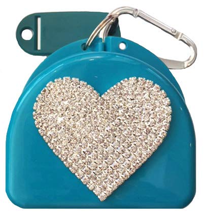 Decorated Mouthguard Retainer Mouth Guard Case - Young Love - color: Aqua