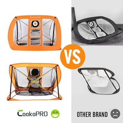 Golf Chipping Net Set,Pop Up Net with Durable Rubber Training Mat,10 Golf Tees,6 Practice Balls,6 Foam Balls and Carry Bag for Indoor & Outdoor Game