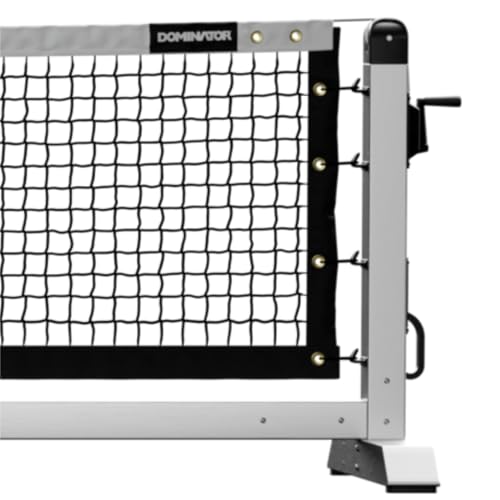 Dominator PRO MAX Portable Pickleball Net - Heavy Duty Portable Regulation Pickleball Net - USAPA Compliant Net - Indoor/Outdoor Aluminum Rust Proof Frame w/Adjustable Net Tension & Locking Wheels