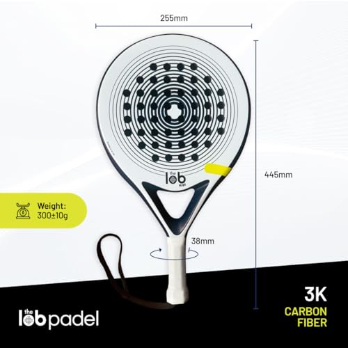 Kids 3K Carbon Fiber Padel Racket | Round Shape for Control | Lightweight and Great Power