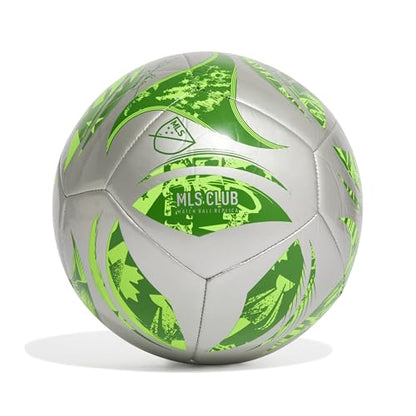 adidas Unisex MLS Soccer Ball - color: Silver Metallic/Green, size: 3