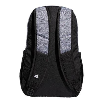 adidas Defender Sports Backpack with Shoe Compartment, Soccer Bag - color: Jersey Onix Grey/Black