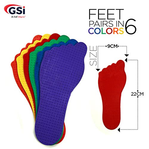 GSi Spot Markers – Non-Slip Non-Toxic Poly Spots – Floor Markers for PE, Sports & Classroom Activities - size: 2.⁠ ⁠Feet