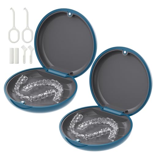 2 Pack Retainer Case - Midnight Navy - color: 2 Pack - Midnight Navy