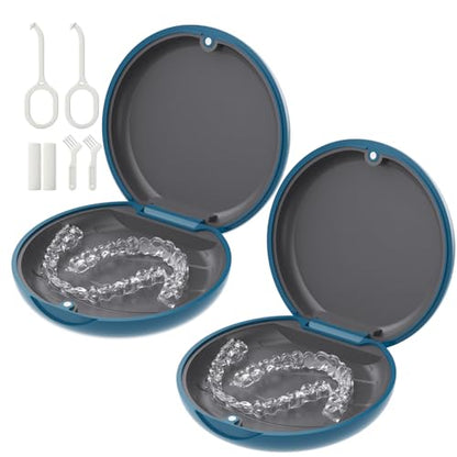 2 Pack Retainer Case - Midnight Navy - color: 2 Pack - Midnight Navy