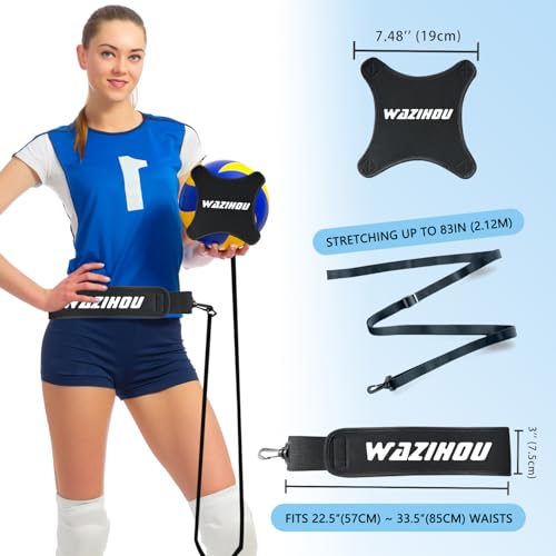 Upgraded Volleyball Training Equipment Aid, Premium Solo Practice Trainer for Serving, Setting, Spiking & Arm Swing, Perfect volleyaball Trainer kit for Beginners & Pro, Perfect Volleyball Gift.
