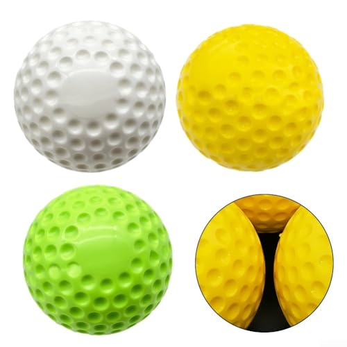 Dimpled Baseball Softball For Pitching Machine, 9 Or 12 Inch, PU Material, For Baseball Pitching Machines And Used For Daily Hitting Training(12 inch White)