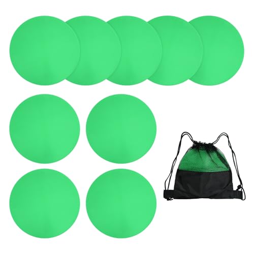 Spot Markers, Poly Spot Marker for Agility Training Floor Dots Non Slip Flat Field Cones - color: Green, size: 30 cm/11.8inch