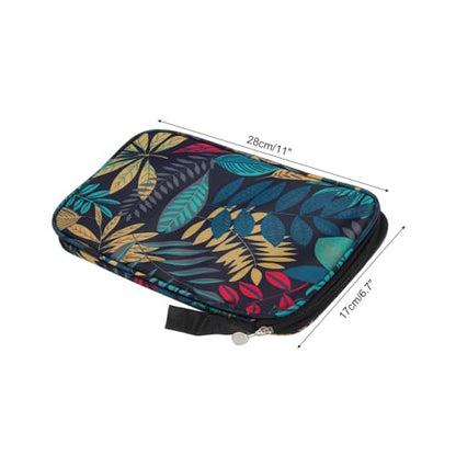 PATIKIL 11" x 7" Table Tennis Racket Case Cover, Table Tennis Racket Paddle Carry Bag with Ball Storage Pocket, Blue