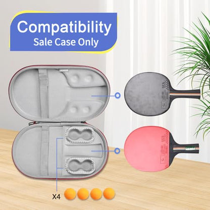 RLSOCO Table Tennis Paddle Case,Carrying Case for Ping Pong Paddles/Table Tennis Paddles/Hexagon Racquet Cyber Shape, Fits for 2 Paddles and 4 Balls (Bag Only)