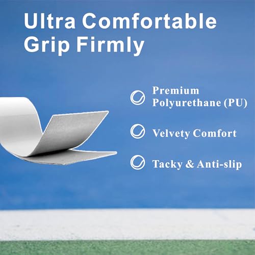 Anti Slip Tennis Overgrip, Racket Grip Tape for Tennis, Padel, Badmintion, Pickleball Racket, 6-Pack