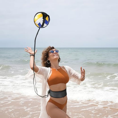 Volleyball Training Equipment - Solo Trainer, Practice Aid | Adjustable Ball Strap for Serving Passing Drills, Athletic Training Gear for Adults Beginners High School College Team Workouts Game Use