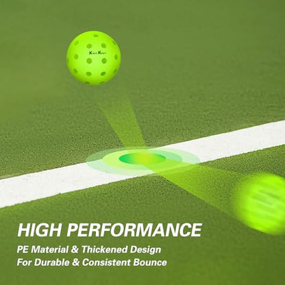 Crack Resistant | 40 Hole Outdoor Pickleball | 6-Ball Set with Colorful Box | Pickleball Gifts for Women,Men Beginners and Professionals