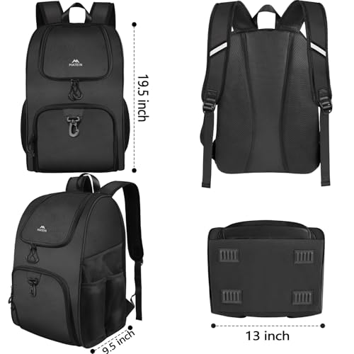 MATEIN Basketball Bag, Sturdy Soccer Bag with Ball Holder & Shoe Compartment, Large Basketball Backpack for Training Equipment, Water Resistant Sports Ball Backpack Fits Volleyball Football, Colorful - color: Black - Large