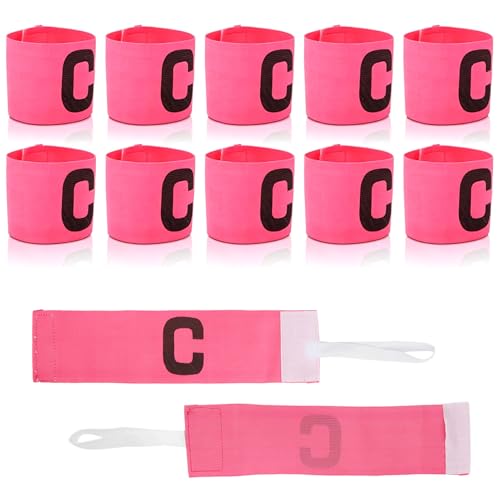 Cyrank 10PCS Captain Armbands, Adjustable Leader Armband Elastic Football Soccer Captain Bands Outdoor Football Player Bands for Adult Youth Soccer Volleyball Team