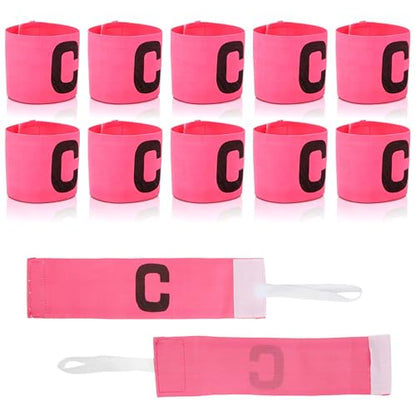 Cyrank 10PCS Captain Armbands, Adjustable Leader Armband Elastic Football Soccer Captain Bands Outdoor Football Player Bands for Adult Youth Soccer Volleyball Team