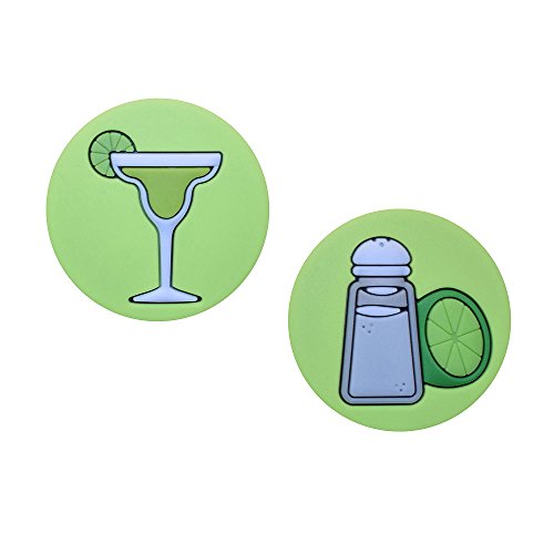 Drink Themed Tennis Racket Dampener Shock Absorber, Cute Tennis Dampeners for Rackets - Fits All Racquets, Easy to Install - 2 Pack - color: Margarita