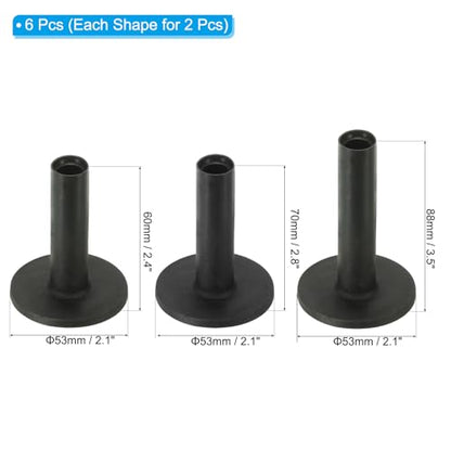 PATIKIL Rubber Golf Tee, Mix Size Golf Tees Training Tee, - color: Black