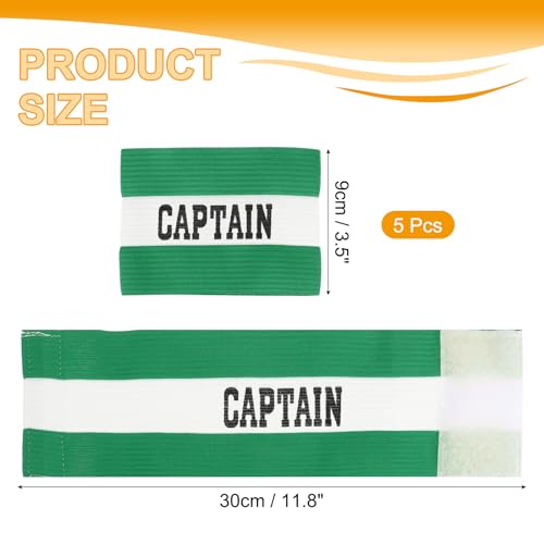 MECCANIXITY Soccer Captain Armband, Captain Arm Band for Soccer Elastic Captain C Arm Band Sport Captain Armbands for Football Team Training Youth & Adult - color: Green