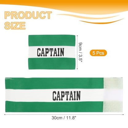 MECCANIXITY Soccer Captain Armband, Captain Arm Band for Soccer Elastic Captain C Arm Band Sport Captain Armbands for Football Team Training Youth & Adult - color: Green
