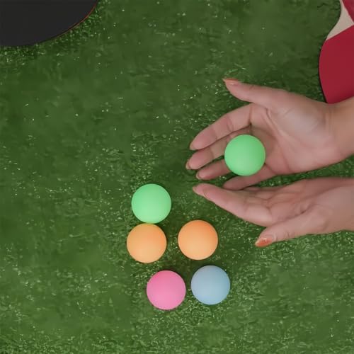 Vibrant Neon Pong Balls - 1.5" (Pack of 6) - Premium Quality & Durable Material | Ideal for Party Games & Sports - size: 1 1/2"