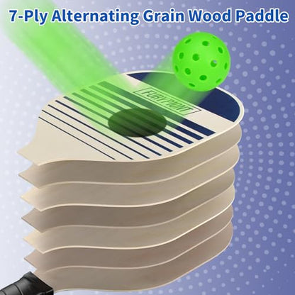 10 FT Mini Portable Pickleball Net Equipment Set - Tennis Net for Driveway Backyard, 2 Pickleball Paddles, 8 Pickleballs and Potable Carry Bag,Pickleball Net for Beginner