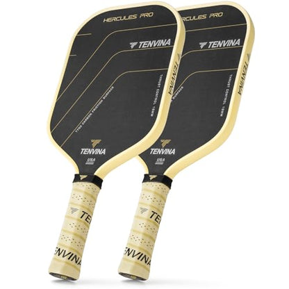 TENVINA Pickleball Paddles, Thermoformed T700SC Carbon Fiber Pickleball Paddle, Pickle Ball Paddle USAPA Approved with Dominant Power and Larger Sweet Spot