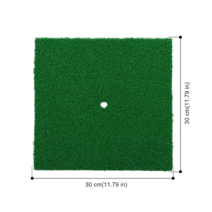Healifty Golf Practice Mat and Hitting Mat 30x30cm Dark Green Golfing Training Aid Indoor Use for Backyard and Home Practice