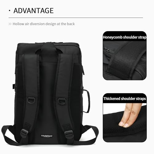 Kalesi Gym Duffle Tennis Bag Backpack 4-Way Waterproof with Shoes Compartment for travel Sport Hiking laptop (Black 02) - color: 02-black