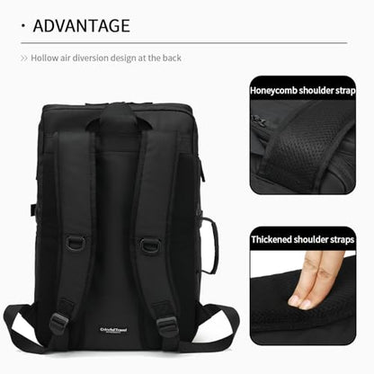 Kalesi Gym Duffle Tennis Bag Backpack 4-Way Waterproof with Shoes Compartment for travel Sport Hiking laptop (Black 02) - color: 02-black
