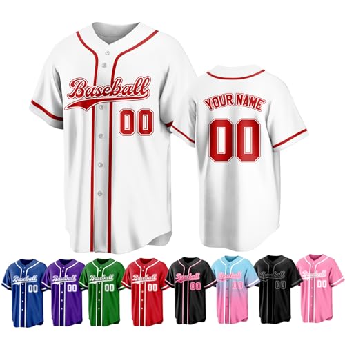 Custom Baseball Jersey Personalized Stitched Family Team Name Number Shirts Uniforms for Women Men Youth Kids - color: Blue-30