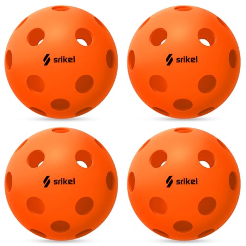 Pickleball Balls-USAPA Approved Outdoor/Indoor Pickleballs,Seamless Roto-Molded Design for Durability,Crack-Resistant 40-Hole Pickle Ball for Beginner Intermediate Pro Player,6/12/36/50/100Pack - color: Indoor - Orange, size: 4 Count